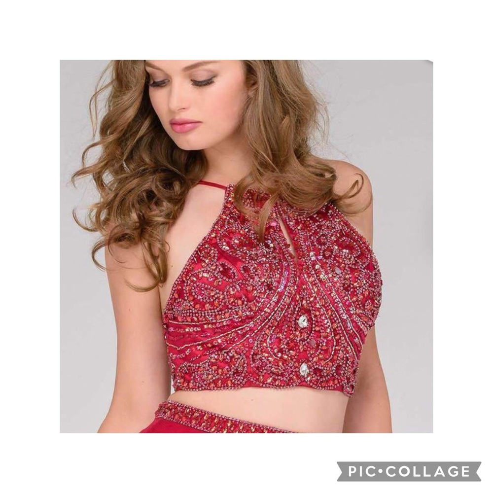 Jovani 2pc set top beaded back open set - Picture 3 of 6